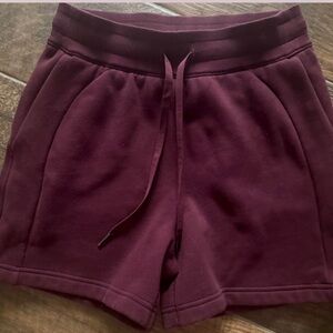 lululemon athletica Women's Burgundy Drawstring Athletic Shorts